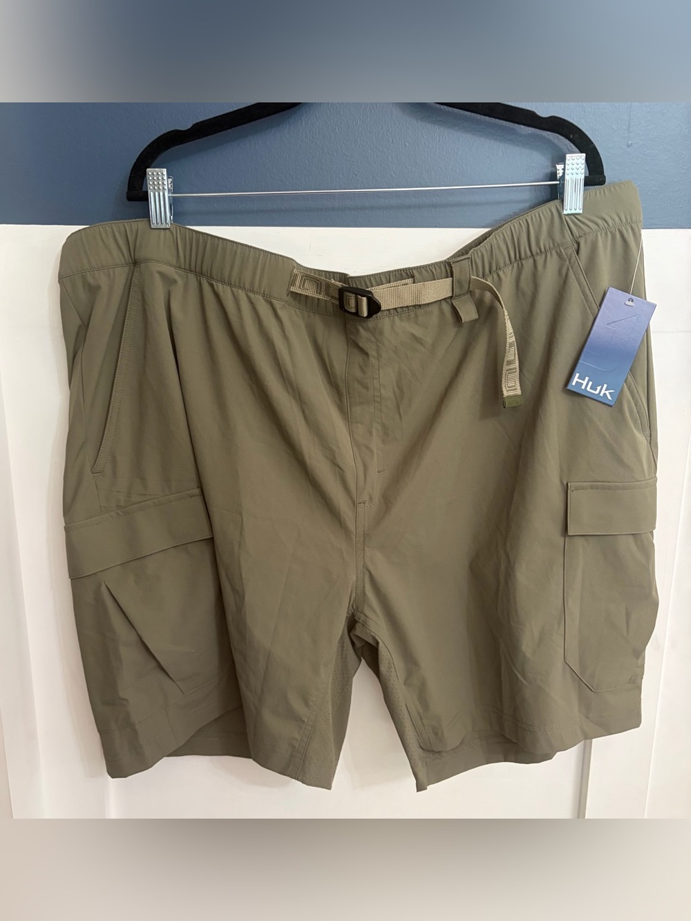 Huk Men's Creekbed Cargo Short Moss Green Size XXXL NWT Fishing Outdoor